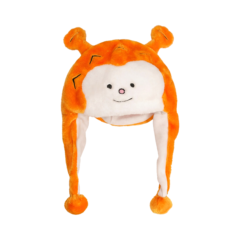 Mũ nhung hình mặt khỉ màu cam
